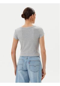 Calvin Klein Jeans T-Shirt LV047C200G Szary Slim Fit. Kolor: szary. Materiał: bawełna #5