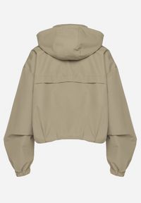 Born2be - Zielona Kurtka Wiatrówka o Kroju Oversize Natilessa. Okazja: na spacer, na co dzień. Kolor: zielony. Materiał: jeans. Długość rękawa: długi rękaw. Długość: długie. Sezon: wiosna. Styl: casual #3