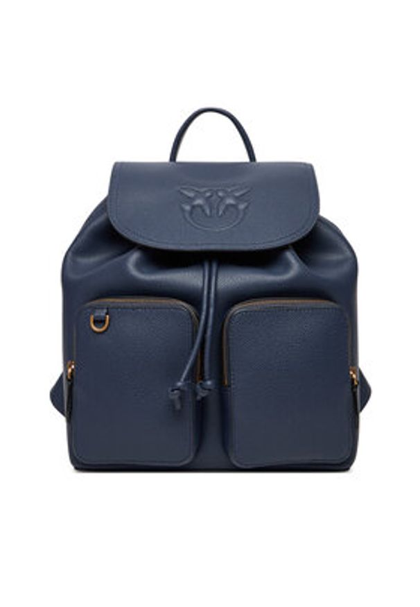 Pinko - PINKO Plecak Carrie Backpack PE 25-26 PLTT 104351 A29Q Granatowy. Kolor: niebieski. Materiał: skóra