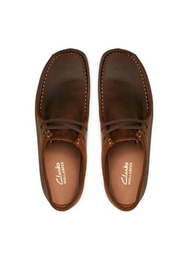 Clarks Mokasyny Wallabee Evo 261728197 Brązowy. Kolor: brązowy. Materiał: skóra, nubuk