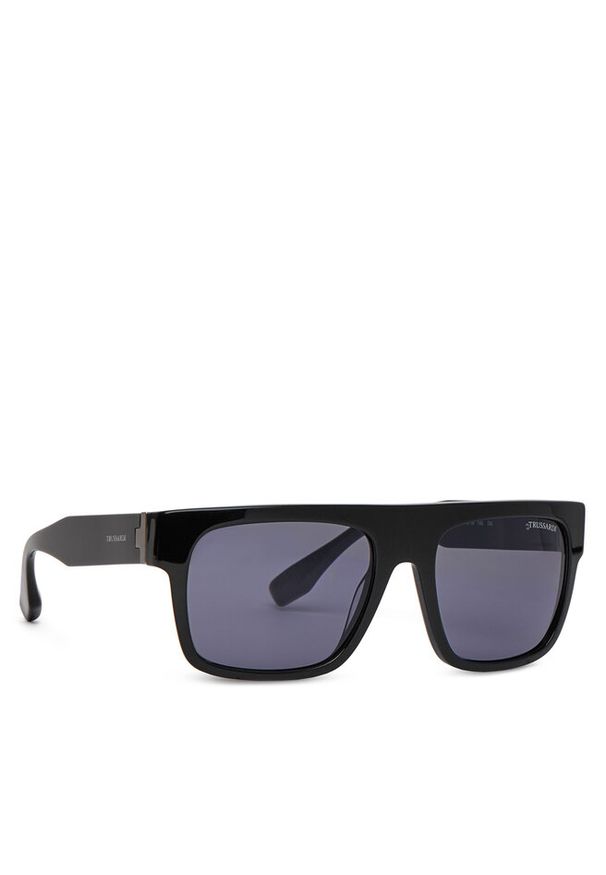Trussardi Jeans - Okulary przeciwsłoneczne Trussardi. Kolor: czarny