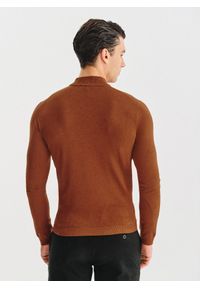 Pako Lorente - PAKO LORENTE - Półgolf męski w rudym kolorze. Kolor: fioletowy, niebieski, brązowy, biały. Materiał: nylon, wiskoza. Wzór: gładki, ze splotem #8