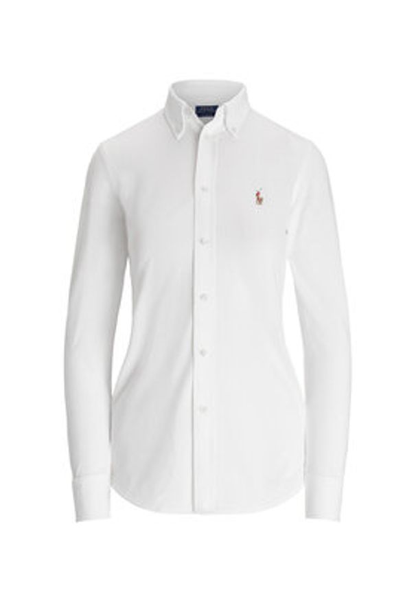 Polo Ralph Lauren Koszula Heidi 211664427003 Biały Slim Fit. Typ kołnierza: polo. Kolor: biały. Materiał: bawełna