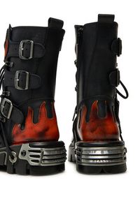 NEW ROCK Glany M-107-S1 Czarny. Kolor: czarny. Materiał: skóra. Styl: rockowy #2