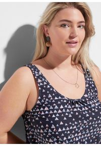 bonprix - Tankini oversize (2 części). Kolor: szary. Materiał: poliamid. Wzór: nadruk #2