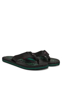 TOMMY HILFIGER - Tommy Hilfiger Japonki Massage Beach Sandal FM0FM05443 Czarny. Kolor: czarny. Materiał: materiał
