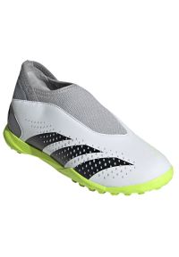 Adidas - Buty adidas Predator Accuracy.3 Ll Tf Jr IE9436 białe białe. Kolor: biały. Materiał: materiał, guma. Szerokość cholewki: normalna #3