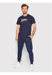 Tommy Jeans T-Shirt Corp Logo DM0DM15379 Granatowy Regular Fit. Kolor: niebieski. Materiał: bawełna #2