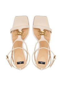 Elisabetta Franchi Sandały SA07B61E2 Écru. Materiał: skóra #6