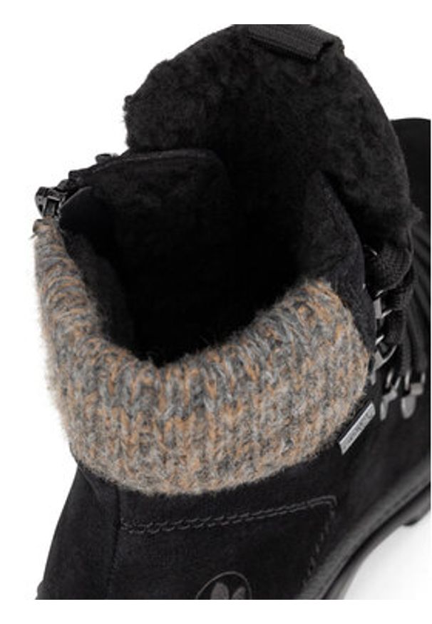 Rieker Trzewiki X8200-00 Czarny. Kolor: czarny. Materiał: skóra, zamsz