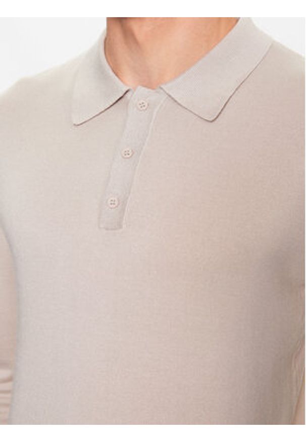 Only & Sons Polo 22021184 Beżowy Regular Fit. Typ kołnierza: polo. Kolor: beżowy. Materiał: wiskoza