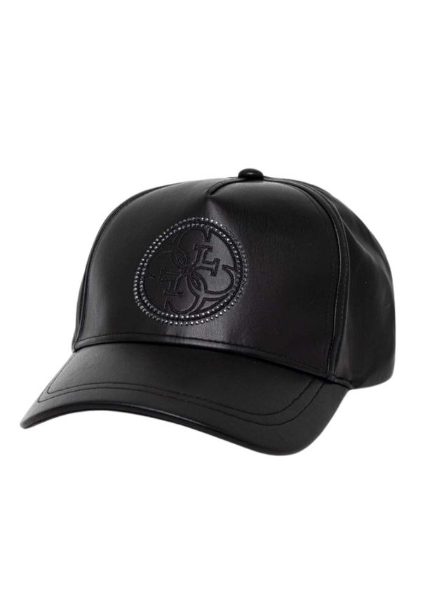 Guess - GUESS Czarna czapka z daszkiem Edith Pu Cap. Kolor: czarny