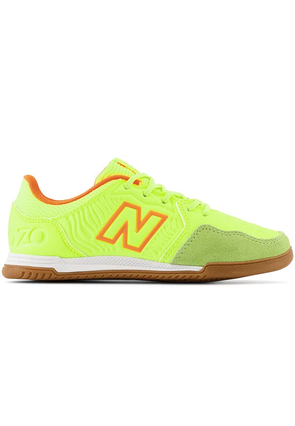 New Balance - Halówki AUDAZO V5+ COMMAND IN JSA2IY55 – zielone. Kolor: zielony. Materiał: syntetyk, materiał. Szerokość cholewki: normalna. Sport: piłka nożna