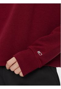 Tommy Jeans Bluza Ess Logo DW0DW16393 Bordowy Cropped Fit. Kolor: czerwony. Materiał: bawełna #6