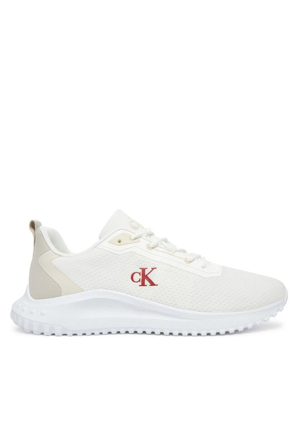 Sneakersy Calvin Klein Jeans. Kolor: biały. Materiał: mesh