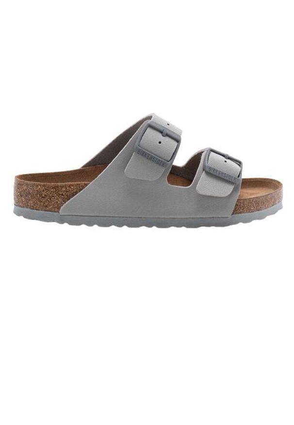 Klapki dla dorosłych Birkenstock Arizona Stone Coin. Kolor: szary. Materiał: syntetyk, materiał. Szerokość cholewki: normalna. Styl: sportowy. Sport: pływanie, fitness, turystyka piesza