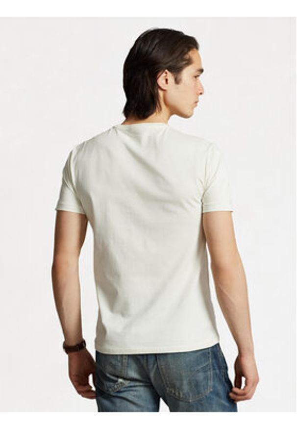 Polo Ralph Lauren T-Shirt 710671438350 Écru Custom Slim Fit. Typ kołnierza: polo. Materiał: bawełna