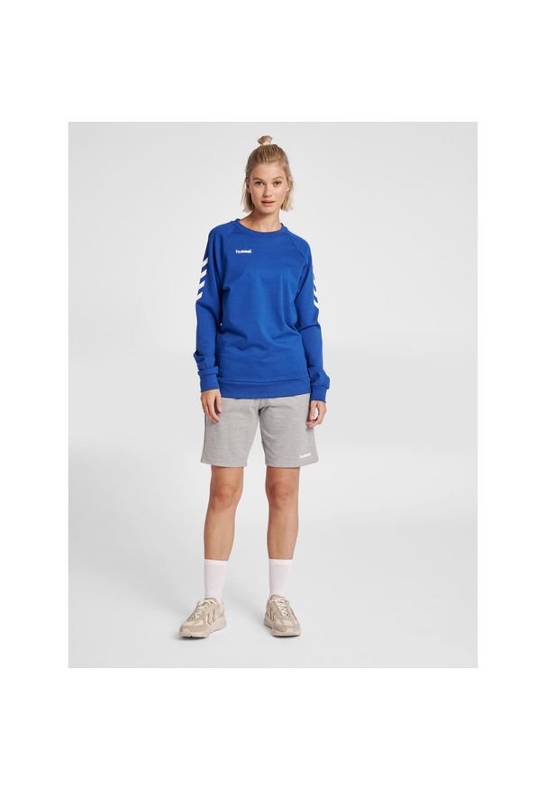 Bluza do piłki ręcznej damska Hummel Go Cotton Sweatshirt Woman. Kolor: niebieski