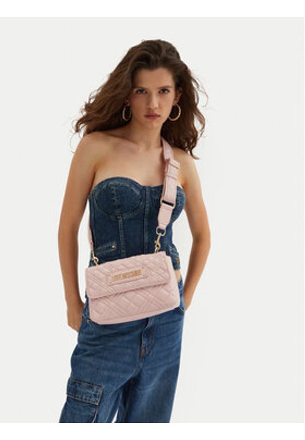 Love Moschino - LOVE MOSCHINO Torebka JC4370PP0LLA0601 Różowy. Kolor: różowy. Materiał: skórzane