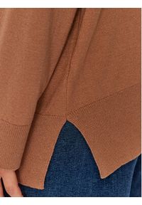 Kontatto Sweter 3M1141 Brązowy Regular Fit. Kolor: brązowy. Materiał: syntetyk #4