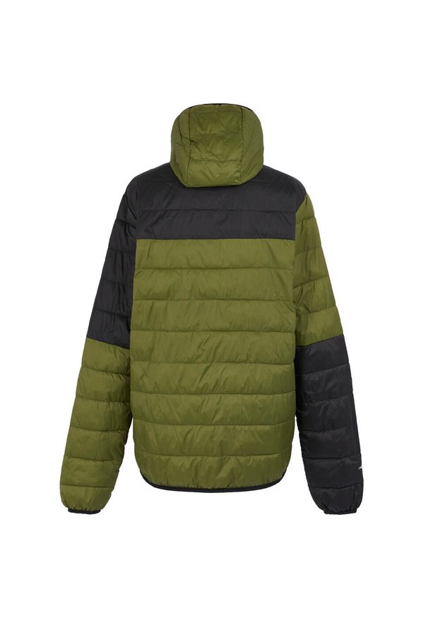 Regatta - Męska Kurtka Hillpack III Hooded Active Padded Jacket. Kolor: czarny, zielony, wielokolorowy. Materiał: puch. Sport: turystyka piesza