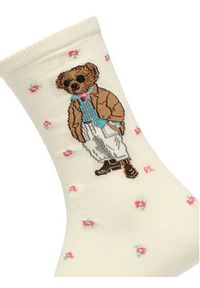 Polo Ralph Lauren Skarpety długie 455P10244001 Écru. Kolor: kremowy. Materiał: bawełna #2