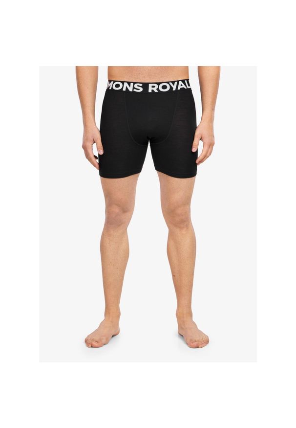 MONS ROYALE - Bokserki termoaktywne męskie Mons Royale Hold 'em Boxer. Kolor: czarny. Sport: fitness