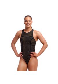 FUNKITA - Strój pływacki Funkita Gold Weaver Hi Flyer zapinany na suwak. Kolor: czarny