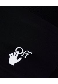 OFF-WHITE - Czarny top z logo. Kolor: czarny. Materiał: materiał. Długość rękawa: na ramiączkach. Wzór: aplikacja. Styl: sportowy #5