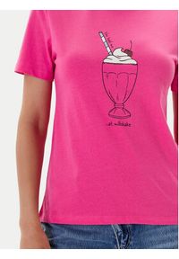 only - ONLY T-Shirt Fun Life 15349901 Różowy Regular Fit. Kolor: różowy. Materiał: bawełna