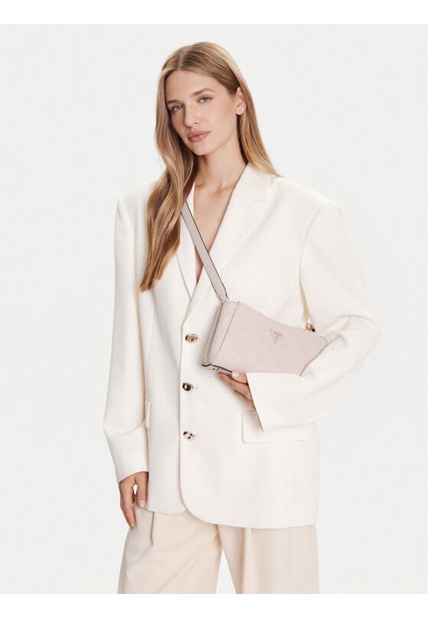 Guess Torebka Tisha HWPD77 64120 Beżowy. Kolor: beżowy. Materiał: skórzane