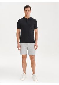 Pako Lorente - PAKO LORENTE - Szare szorty męskie z lnem. Okazja: na co dzień. Kolor: różowy, szary. Materiał: len. Sezon: lato. Styl: casual #9