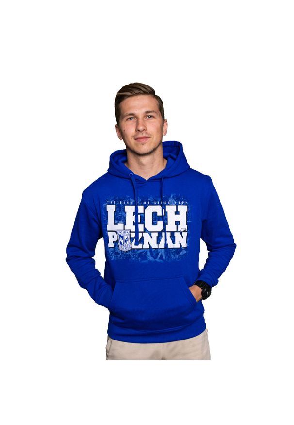 KKS LECH POZNAŃ - Bluza Lech Poznań "THE BEST CLUB" Niebieska. Kolor: niebieski. Materiał: tkanina. Sport: piłka nożna