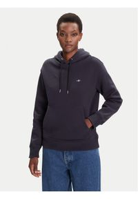GANT - Gant Bluza Shield 4201413 Granatowy Relaxed Fit. Kolor: niebieski. Materiał: bawełna