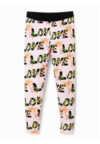 Desigual Legginsy 23SGKK03 Różowy Slim Fit. Kolor: różowy #3