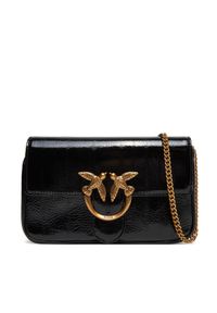 Pinko - PINKO Torebka Love One Pocket C PE 25 PLLT 100061 A1VE Czarny. Kolor: czarny. Materiał: skórzane