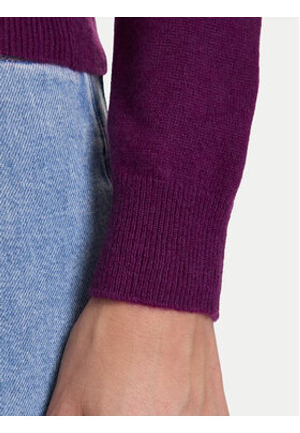 United Colors of Benetton - United Colors Of Benetton Sweter 1002D1K01 Fioletowy Regular Fit. Kolor: fioletowy. Materiał: wełna