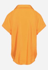 Born2be - Pomarańczowa Koszula z Wiskozy Asymetryczna z Krótszym Przodem Karinas. Kolor: pomarańczowy. Materiał: wiskoza. Długość: krótkie. Styl: elegancki #6