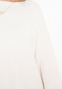 Born2be - Biały Sweter z Długim Rękawem o Klasycznym Kroju Blitesa. Okazja: na co dzień. Kolor: biały. Materiał: materiał. Długość rękawa: długi rękaw. Długość: długie. Sezon: jesień, zima. Styl: klasyczny #3