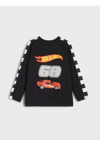 Sinsay - Koszulka z długimi rękawami Hot Wheels - czarny. Kolor: czarny. Długość rękawa: długi rękaw. Długość: długie