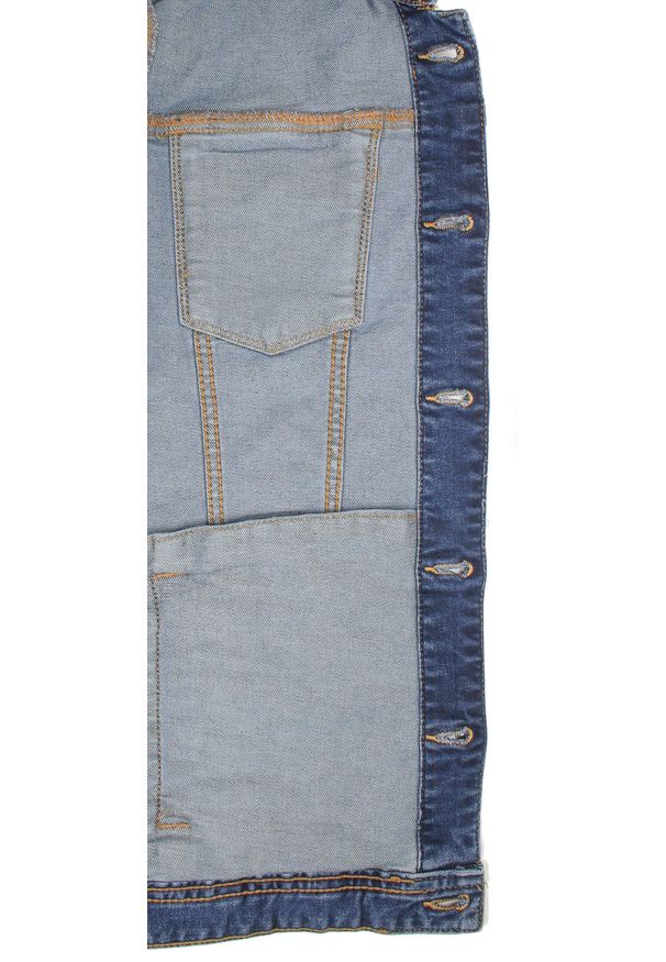 Przejściowa Kurtka Jeansowa (Katana) - Pako Jeans - Granatowa. Kolor: niebieski. Materiał: bawełna, tkanina, elastan. Styl: klasyczny