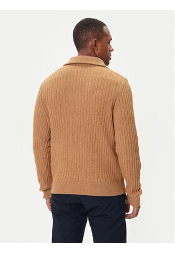 Polo Ralph Lauren Sweter 710974167002 Beżowy Regular Fit. Typ kołnierza: polo. Kolor: beżowy. Materiał: bawełna