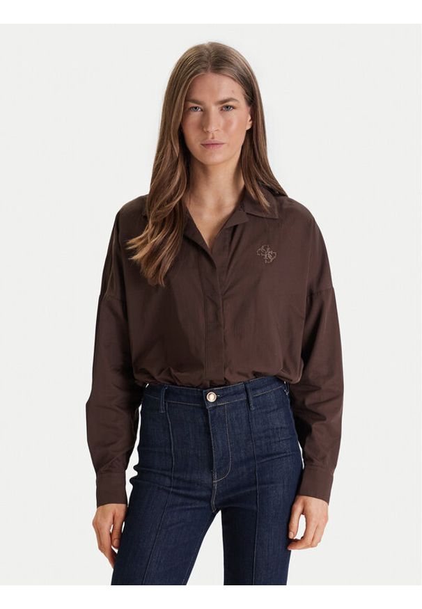 Guess Body W6RH61 WJ782 Brązowy Regular Fit. Kolor: brązowy. Materiał: syntetyk