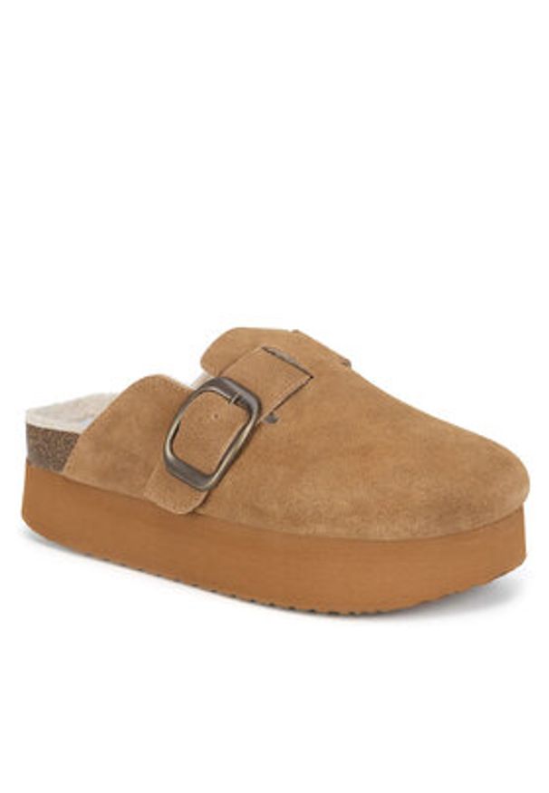 Badura Klapki TS6207-02 Brązowy. Kolor: brązowy. Materiał: zamsz, skóra