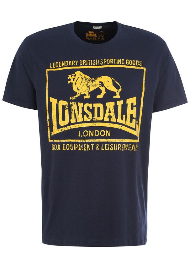 Koszulka Lonsdale Hounslow. Kolor: niebieski. Wzór: nadruk