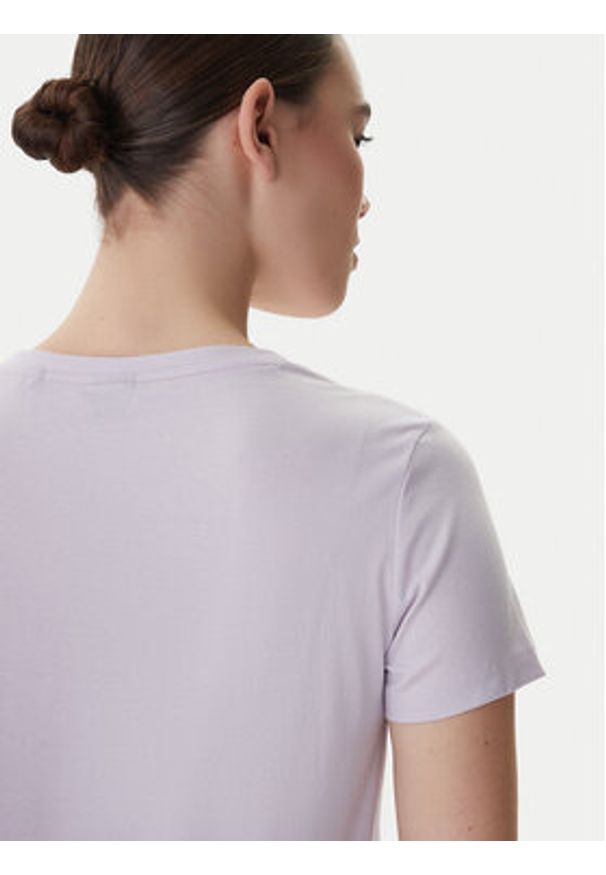 BOSS T-Shirt Elove 50554696 Fioletowy Slim Fit. Kolor: fioletowy. Materiał: bawełna