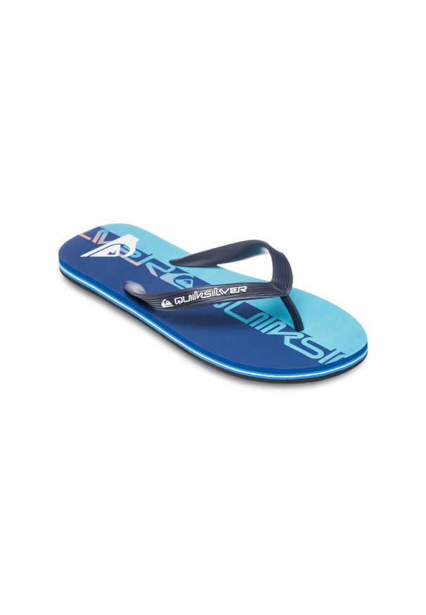 Quiksilver - Klapki Japonki dla Mężczyzn MOLOKAI ART 25. Kolor: niebieski. Materiał: materiał, syntetyk, guma. Szerokość cholewki: normalna. Sport: pływanie