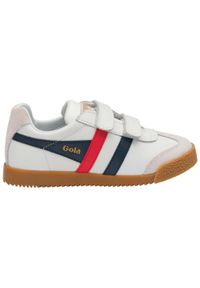 Sneakersy dziecięcy Gola Classics Harrier Leather Strap Trainers. Okazja: na co dzień. Kolor: niebieski, wielokolorowy, biały #1