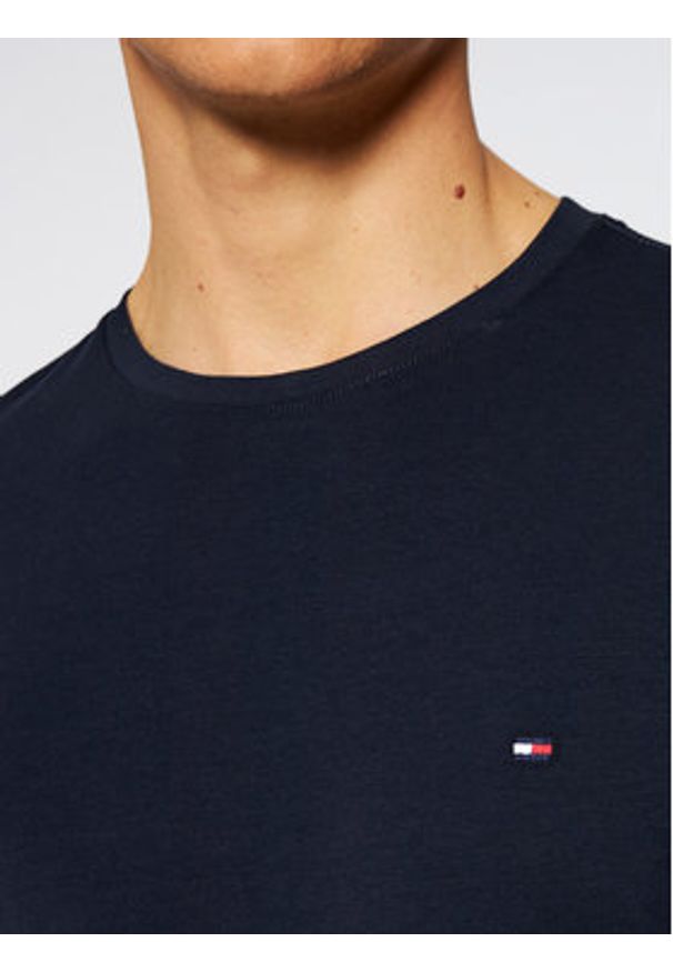 TOMMY HILFIGER - Tommy Hilfiger Longsleeve Stretch Tee MW0MW10804 Granatowy Slim Fit. Kolor: niebieski. Materiał: bawełna. Długość rękawa: długi rękaw