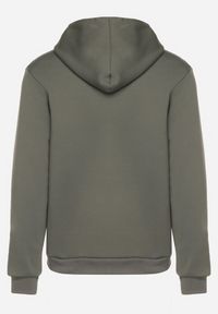 Born2be - Zielona Rozpinana Bluza z Bawełną i Kapturem Typu Oversize Diosa. Okazja: na co dzień. Kolor: zielony. Materiał: bawełna. Sezon: wiosna, jesień. Styl: casual, klasyczny #6